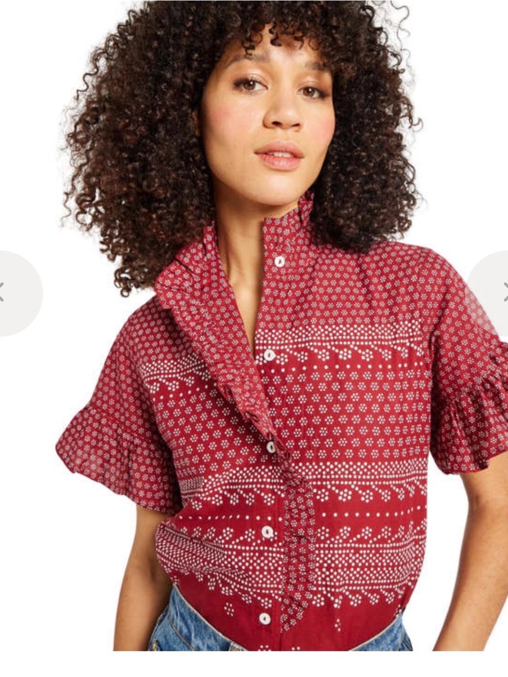 NWT Mille Vanessa Top in Raspberry Mosaic XXS